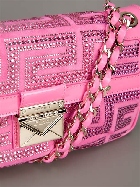 versace pink cut out bag|Versace pink bag.